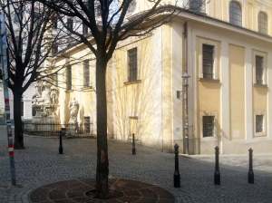 Sunny St. Ulrich Church.  A familiar sight just outside my front door.