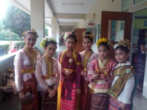 Some of my beautiful students all dressed up for a traditional dance